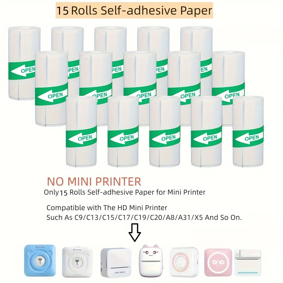 Label Printer Thermal - Thermal Paper MINI Printing Self-adhesive Label