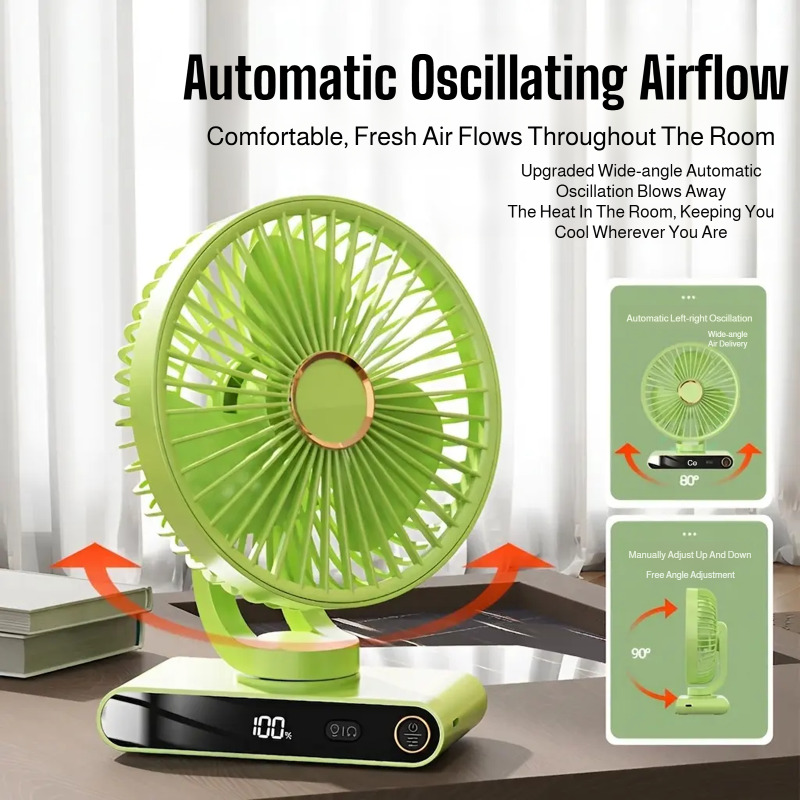 Office Technology - New Digital Display Swing Clip Fan
