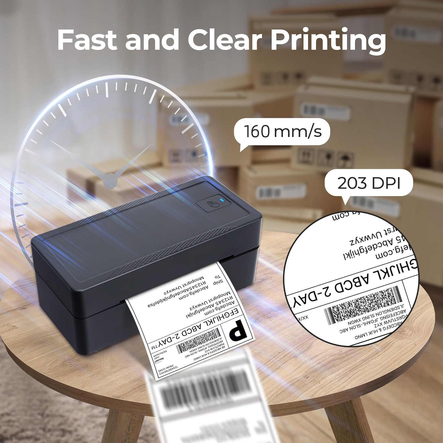 4'' 4x6 Inch 100mm Thermal Pap - Label Printer Thermal recension och pris