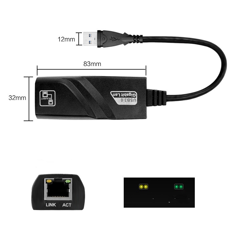10/100/1000Mbps USB 3.0 Wired  - Gigabit Network Card recension och pris