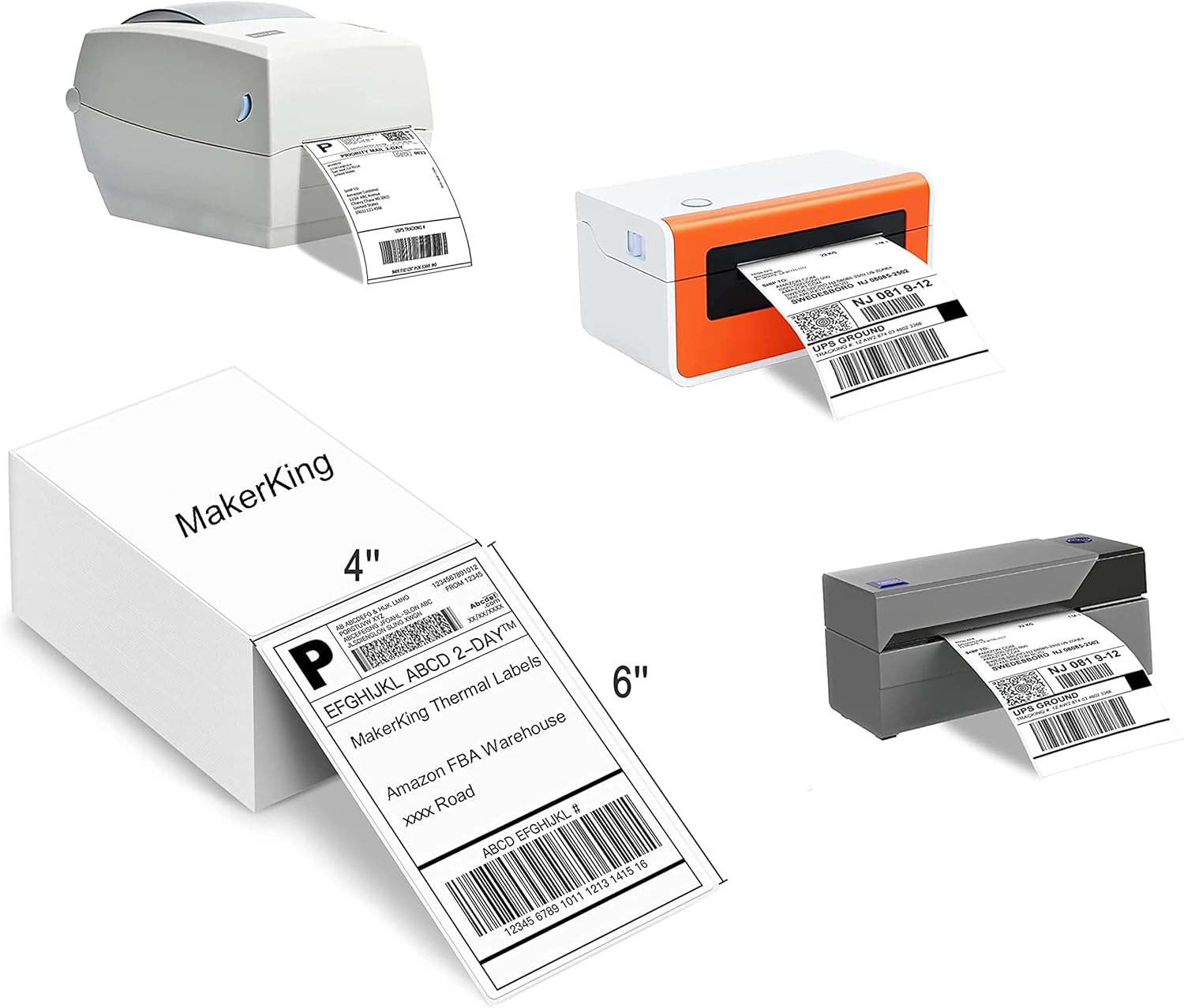 4x6 White Mailing Fanfold Post - Label Printer Thermal recension och pris