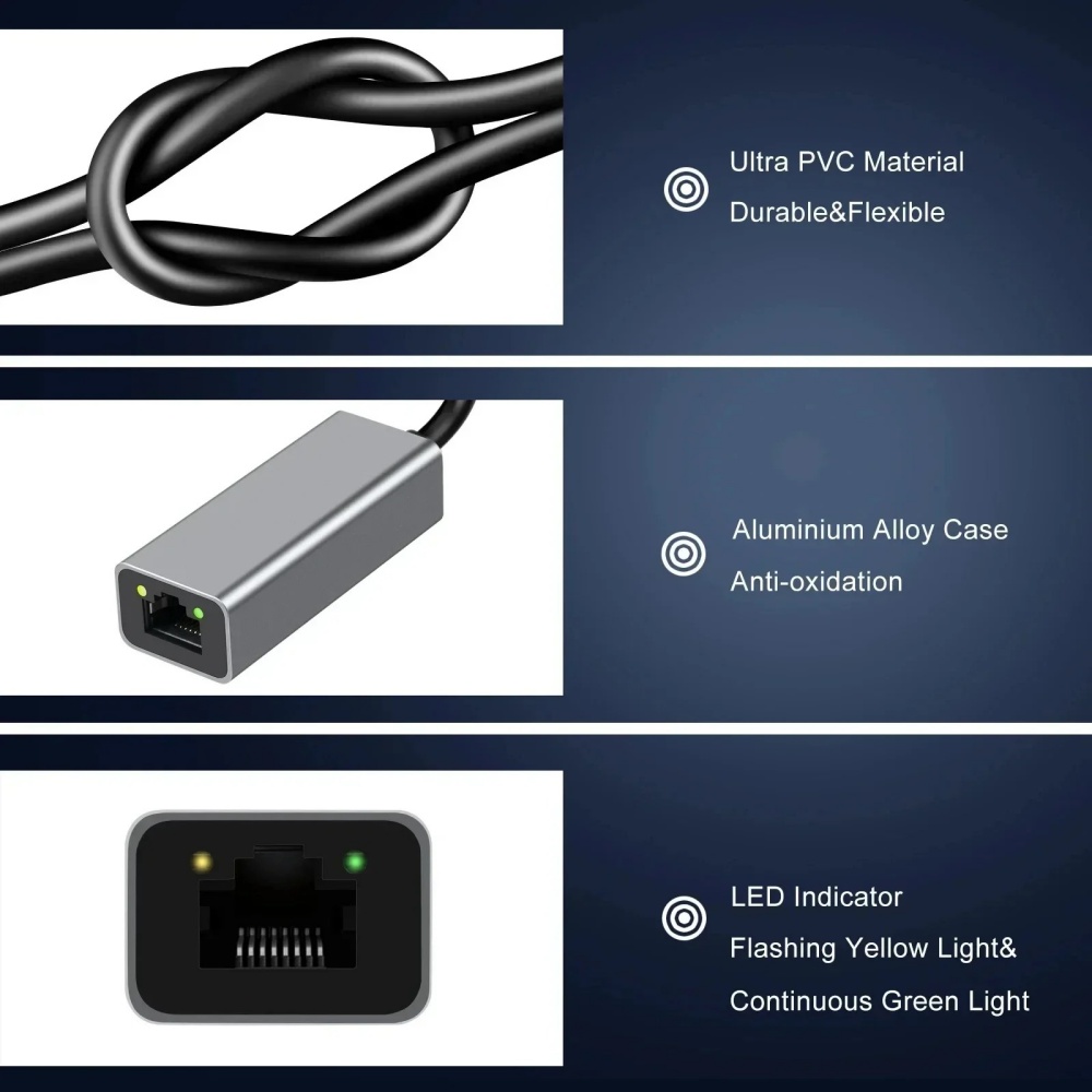 Type C Ethernet Adapter USB 3. - Gigabit Network Card recension och pris