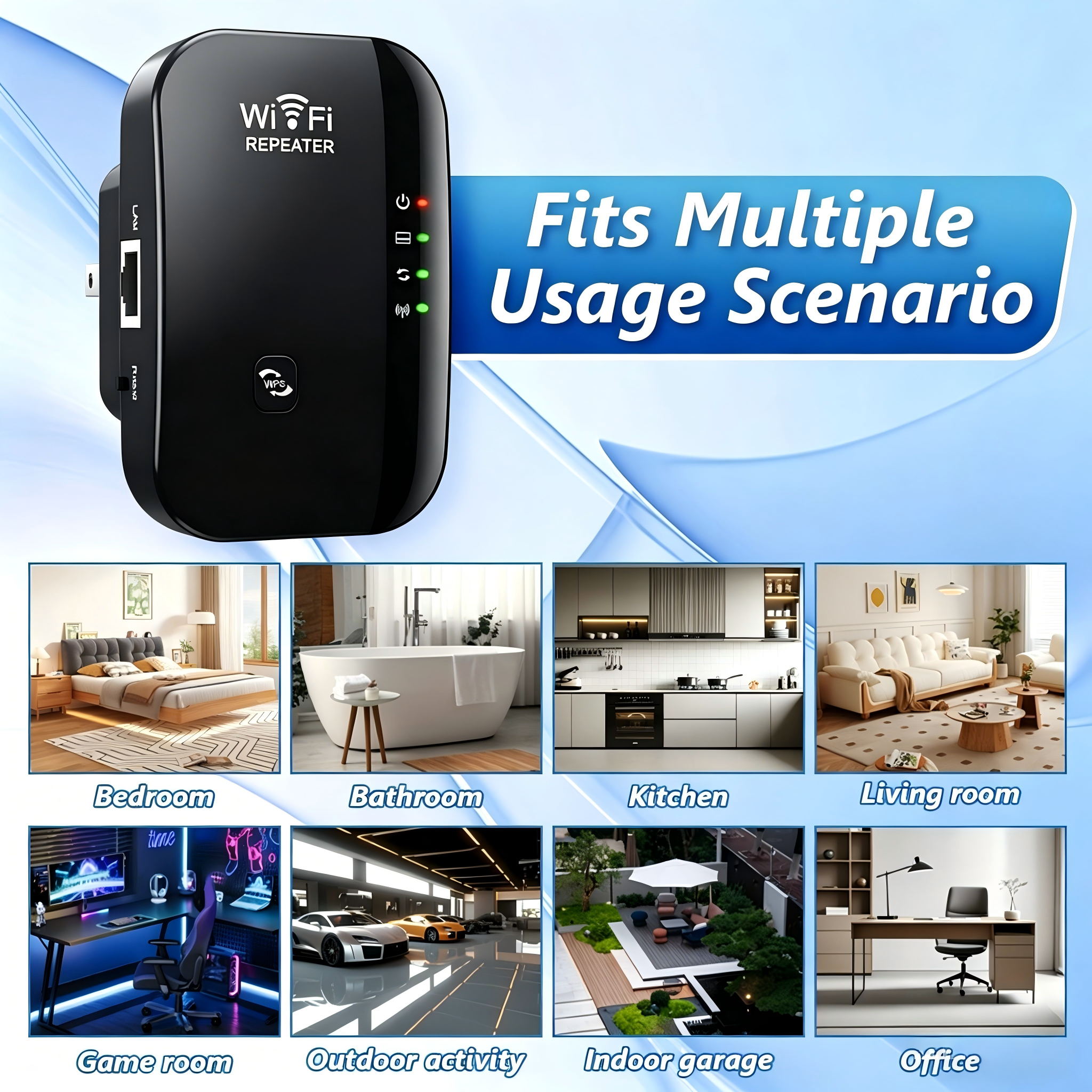 Wireless 300M 2.4GHz WiFi Rang - Office Technology recension och pris