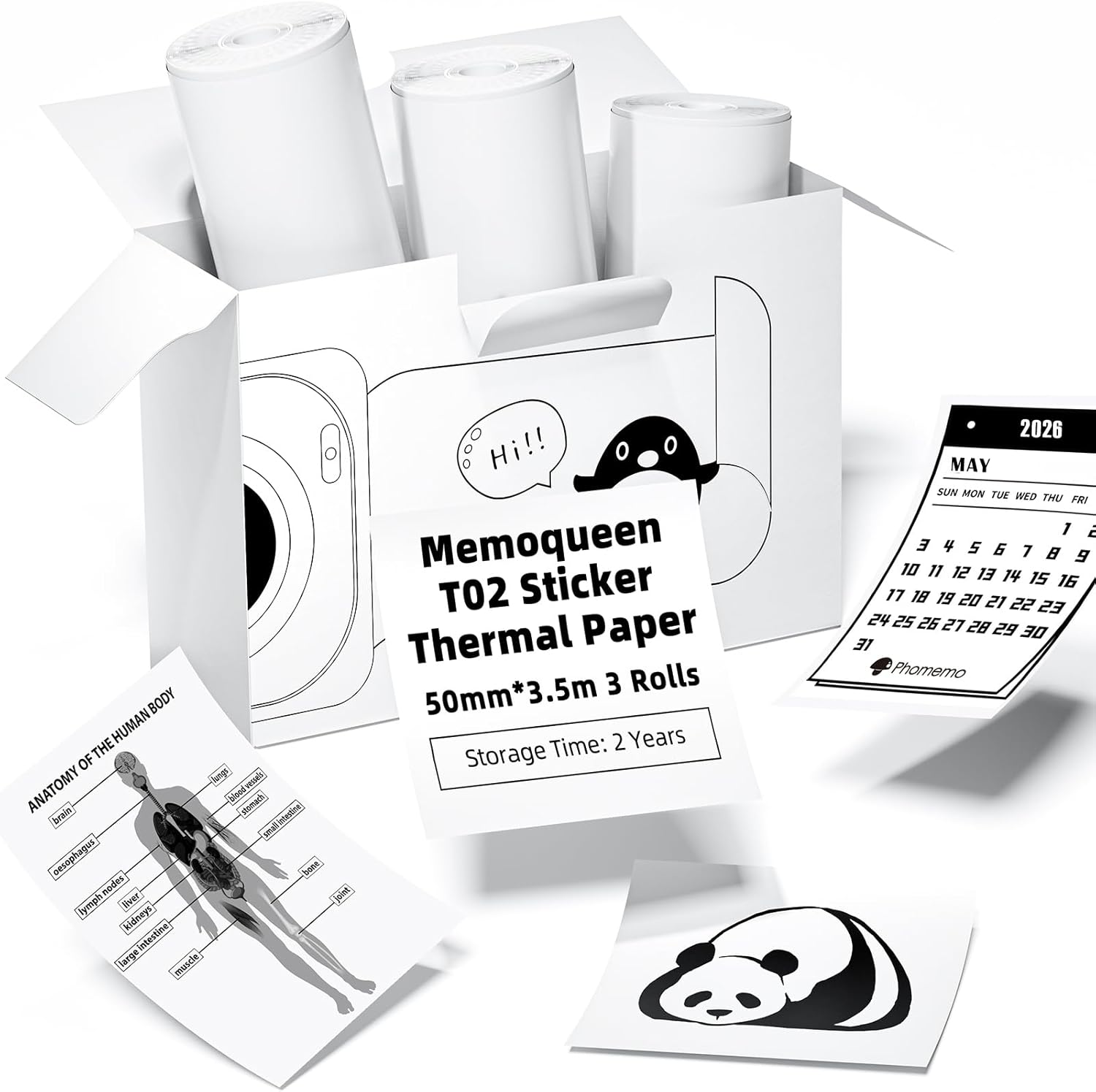 Thermal Sticker Paper, 50mmx3. - Label Printer Thermal recension och pris