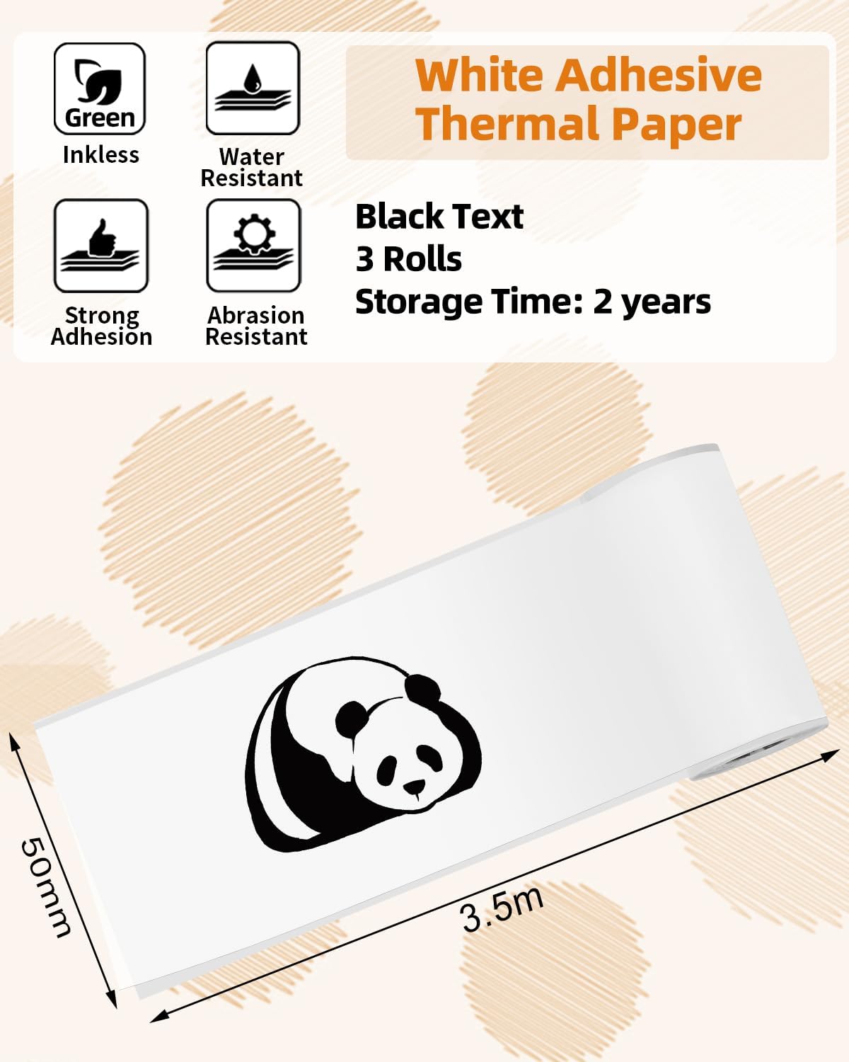 Thermal Sticker Paper, 50mmx3. - Label Printer Thermal recension och pris