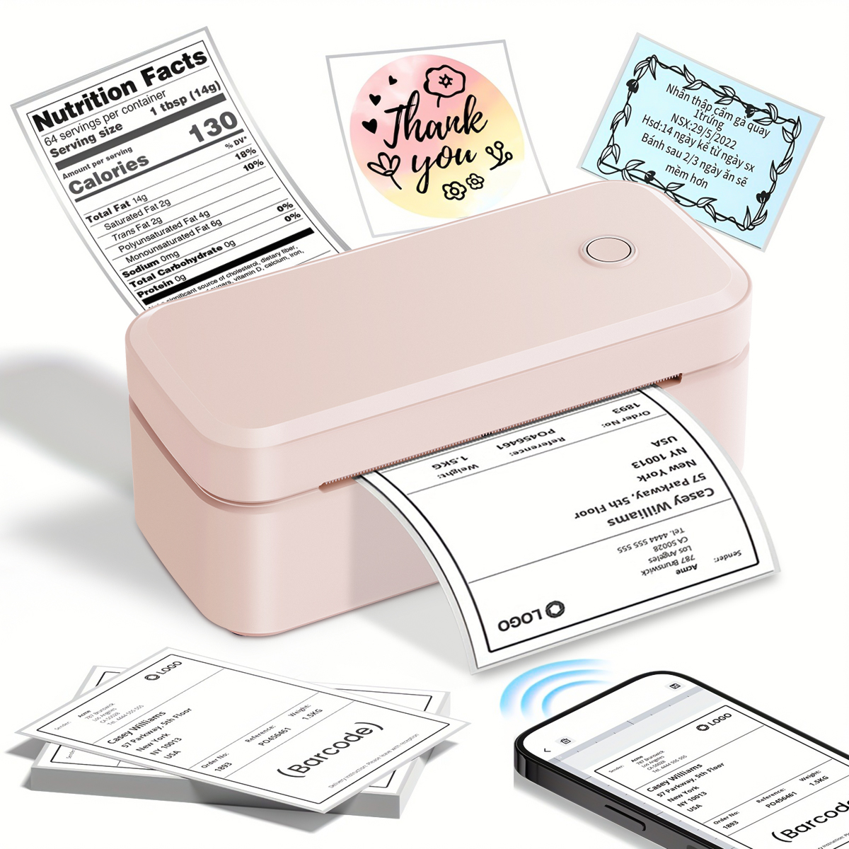 203dpi Portable Shipping Therm - Label Printer Thermal recension och pris